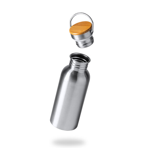 Botella Acero inoxidable y bambú personalizable 625ml - Imagen 3