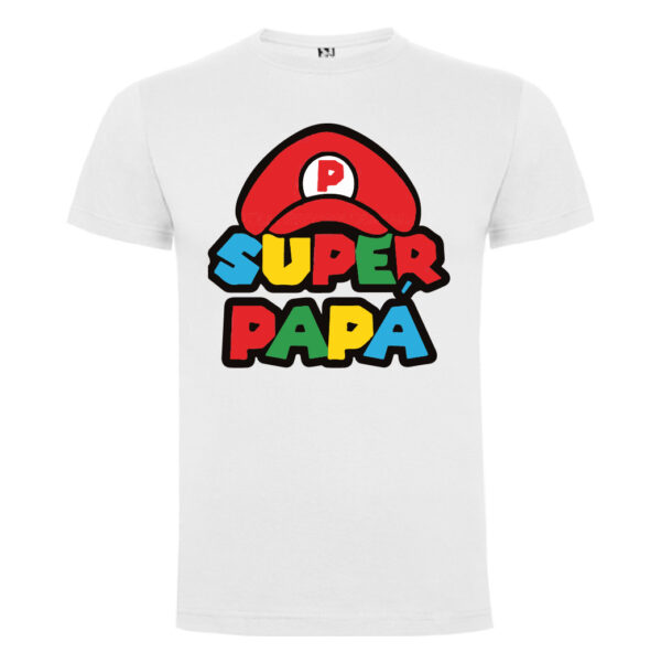 Camiseta blanca Super Papa - Día del Padre